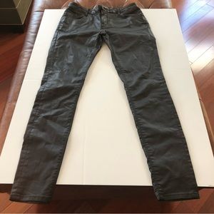 Zara Coated Jeans Black